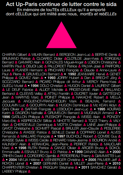 Liste des actupienNEs mortEs - Film 120 BPM, 2017
