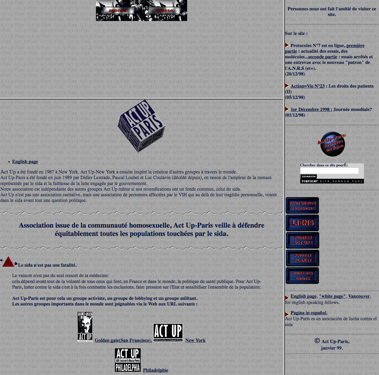 L’ancien site d’Act Up-Paris en janvier 1999