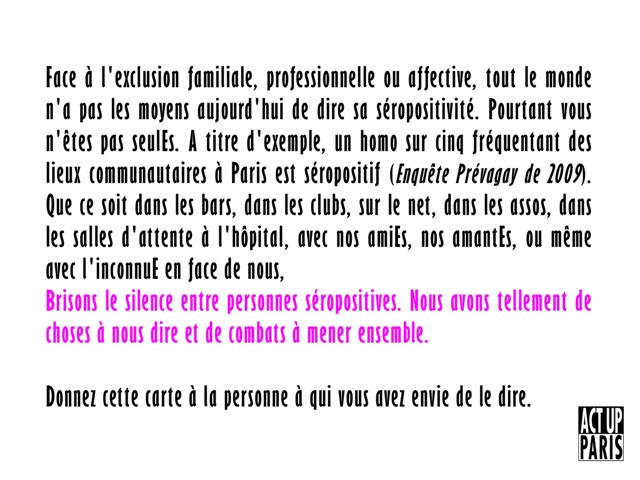 Verso Carte postale journée de la disance 2017