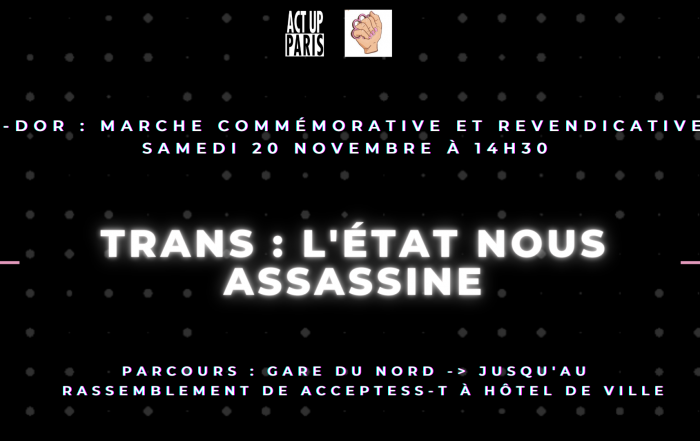 Trans l'état nous assassine