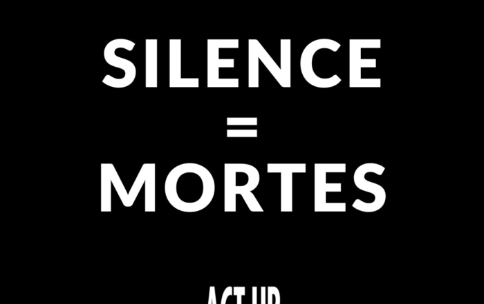 image : inter-orga féminicides SILENCE = MORTES logo ACT UP PARIS